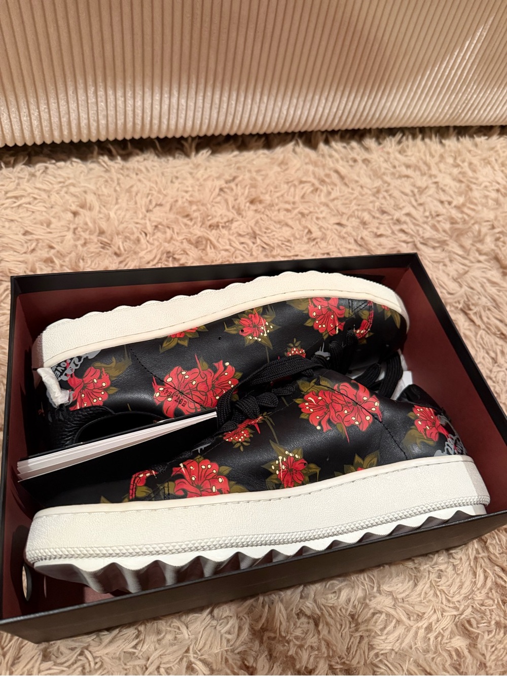 Coach Black Red Floral Men’s Sneakers size 13 NWT